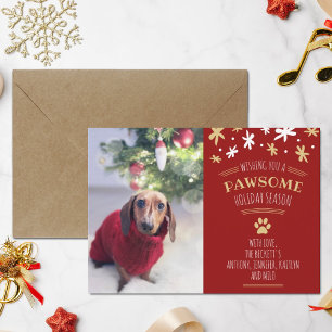 Cartes Pour Fêtes Annuelles Pawsome Holiday Season Pet Holiday