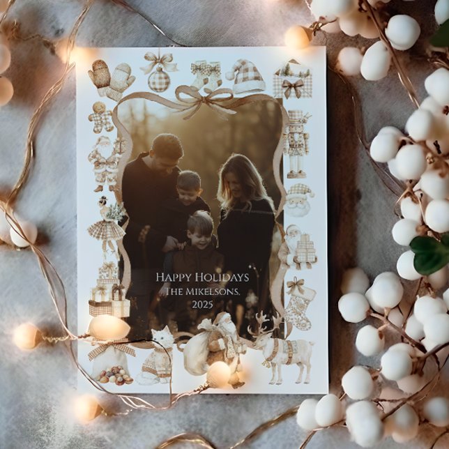 Cartes Pour Fêtes Annuelles Pays des merveilles de Noël neutre en photo (Créateur téléchargé)