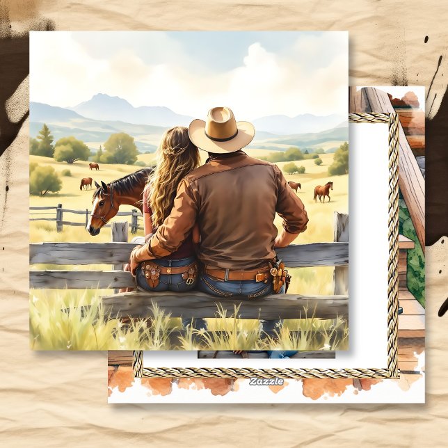 Cartes Pour Fêtes Annuelles Pays et Western Romantic Valentine's Day (Créateur téléchargé)