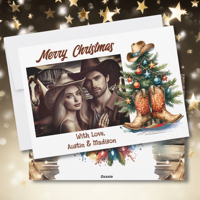 Cartes Pour Fêtes Annuelles Pays & Occident Noël Arbre Personnalisé (Créateur téléchargé)