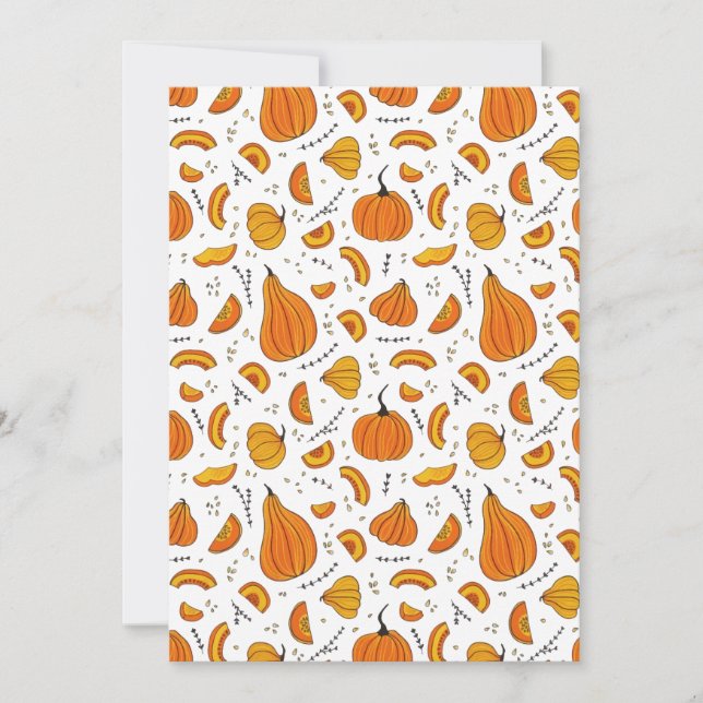 Cartes Pour Fêtes Annuelles Pays Rustique Automne Citrouille Automne (Devant)