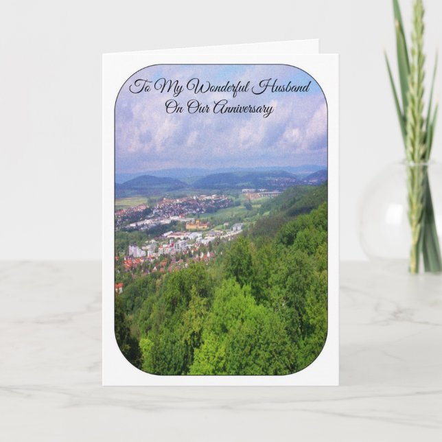 Cartes Pour Fêtes Annuelles Paysage - Anniversaire du Mariage de mari personna (Devant)