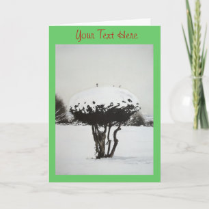 Cartes Pour Fêtes Annuelles paysage de Noël neige scène art original