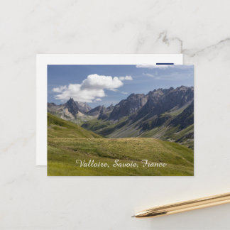 Cartes Pour Fêtes Annuelles Paysage d'été des montagnes de Valloire, France