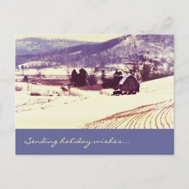 Cartes Pour Fêtes Annuelles Paysage d'hiver (Devant)