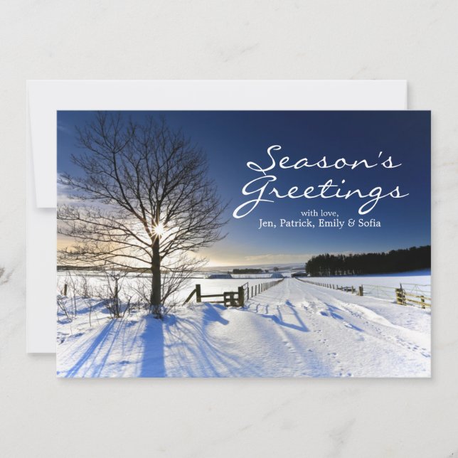 Cartes Pour Fêtes Annuelles Paysage d'hiver (Devant)