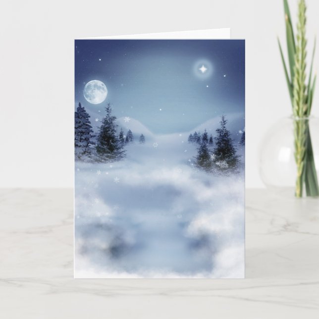 Cartes Pour Fêtes Annuelles Paysage d'hiver (Devant)