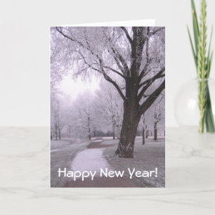 Cartes Pour Fêtes Annuelles Paysage d'hiver