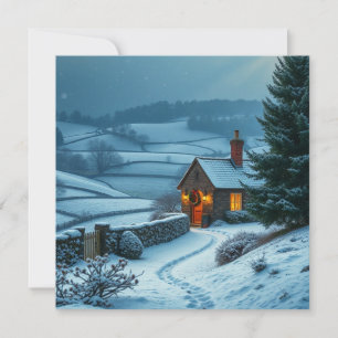 Cartes Pour Fêtes Annuelles Paysage d'hiver britannique