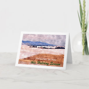 Cartes Pour Fêtes Annuelles Paysage d'hiver de l'Idaho Palouse, Noël