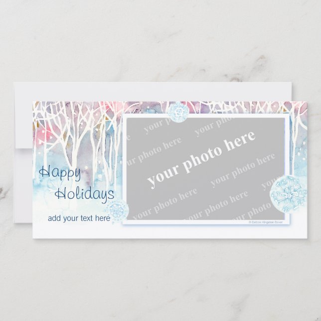 Cartes Pour Fêtes Annuelles Paysage d'hiver enchanté (Devant)