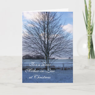 Cartes Pour Fêtes Annuelles Paysage d'hiver Noël de belle-mère