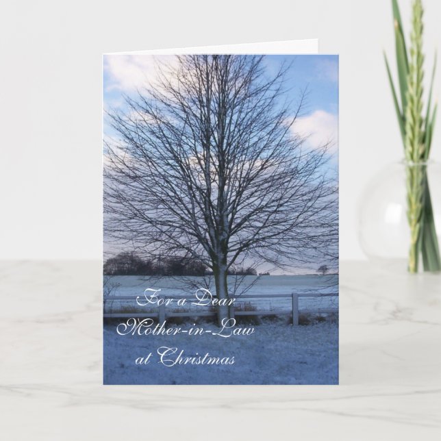 Cartes Pour Fêtes Annuelles Paysage d'hiver Noël de belle-mère (Devant)