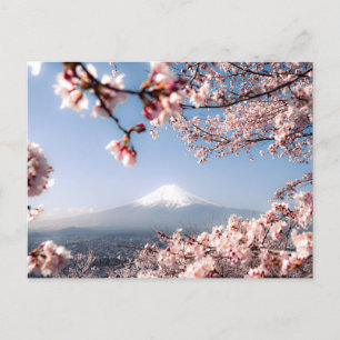Cartes Pour Fêtes Annuelles Paysage exceptionnel du Mont Fuji et Sakura