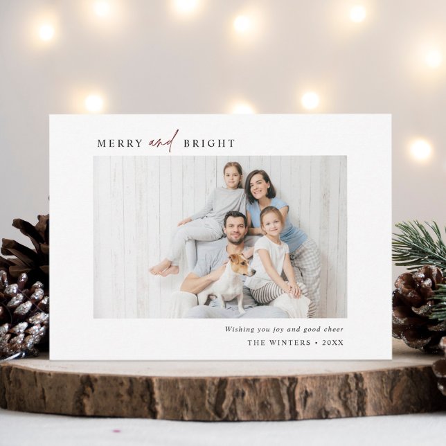 Cartes Pour Fêtes Annuelles Paysage photo simple et lumineux (Créateur téléchargé)