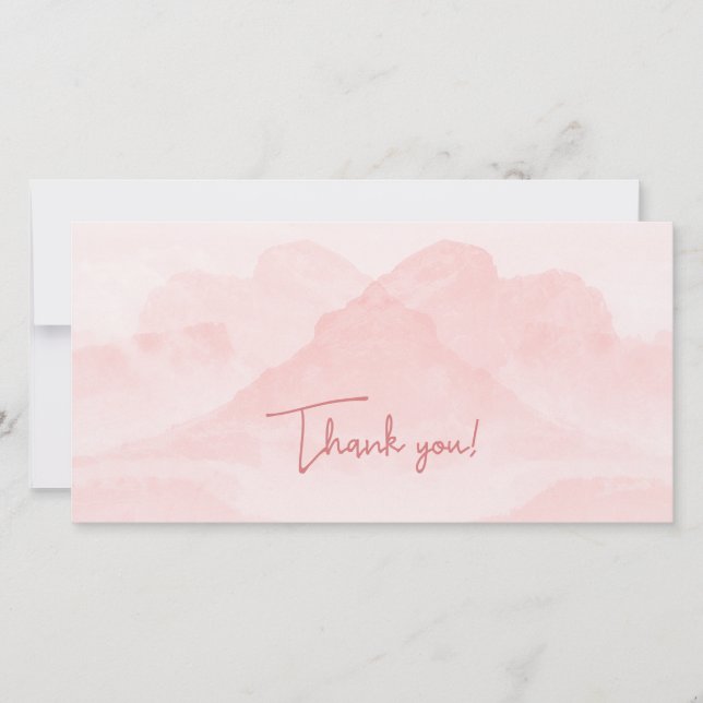 Cartes Pour Fêtes Annuelles Paysage romantique rose sérénité (Devant)