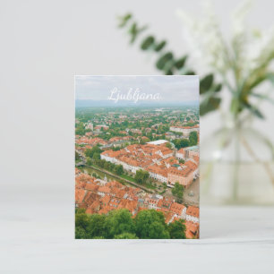 Cartes Pour Fêtes Annuelles Paysage urbain de Ljubljana, souvenir de voyage en