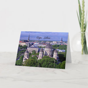 Cartes Pour Fêtes Annuelles Paysage urbain de Riga, Lettonie
