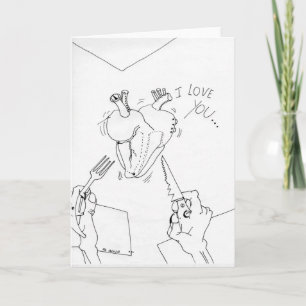 Cartes Pour Fêtes Annuelles PDD Petits dessins Faibles Cardiaque Crainte V Car