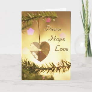 Cartes Pour Fêtes Annuelles Peace Hope Love holiday card