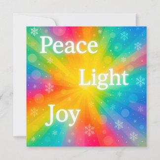 Cartes Pour Fêtes Annuelles Peace Joy Light