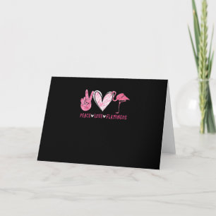 Cartes Pour Fêtes Annuelles Peace Love Flamingo   Flamingo Lover