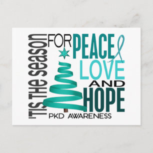 Cartes Pour Fêtes Annuelles Peace Love Hope Christmas Holiday PKD