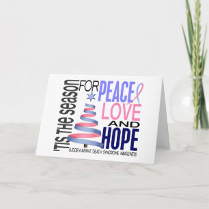 Cartes Pour Fêtes Annuelles Peace Love Hope Christmas Holiday SIDS