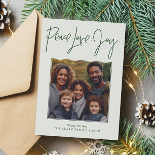 Cartes Pour Fêtes Annuelles "Peace Love Joy" Photo