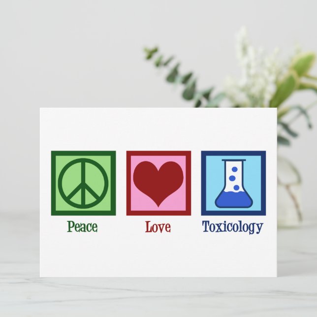 Cartes Pour Fêtes Annuelles Peace Love Toxicology Cute Toxicologist (Debout devant)