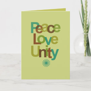 Cartes Pour Fêtes Annuelles PeaceLoveUnity