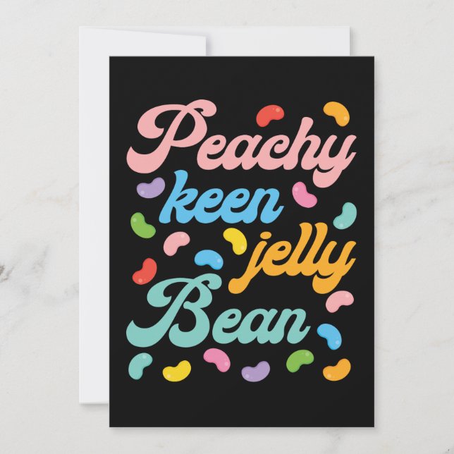 Cartes Pour Fêtes Annuelles Peachy Keen Jelly Bean (Devant)