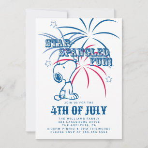 Cartes Pour Fêtes Annuelles Peanuts 4 juillet Étoile Fun