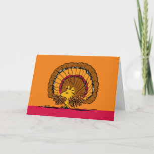 Cartes Pour Fêtes Annuelles Peanuts Joyeux Thanksgiving Woodstock Dinde
