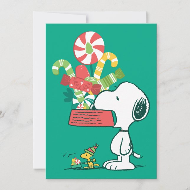 Cartes Pour Fêtes Annuelles Peanuts | Le plus on est, le plus on s'amuse (Devant)