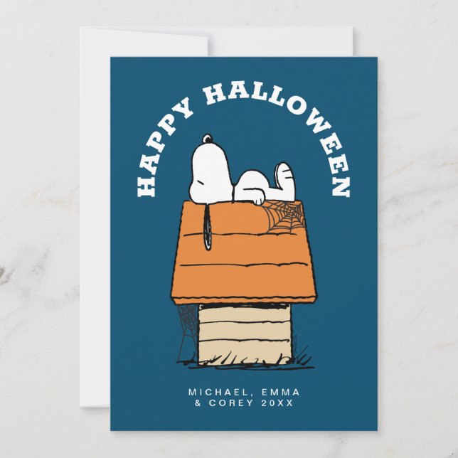 Cartes Pour Fêtes Annuelles Peanuts | Snoopy & les Boos (Devant)