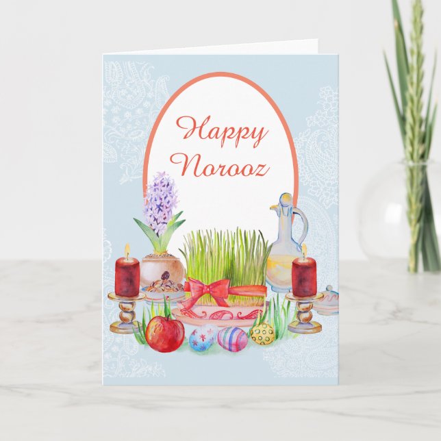 Cartes Pour Fêtes Annuelles Péché heureux de Norooz Haft (Devant)