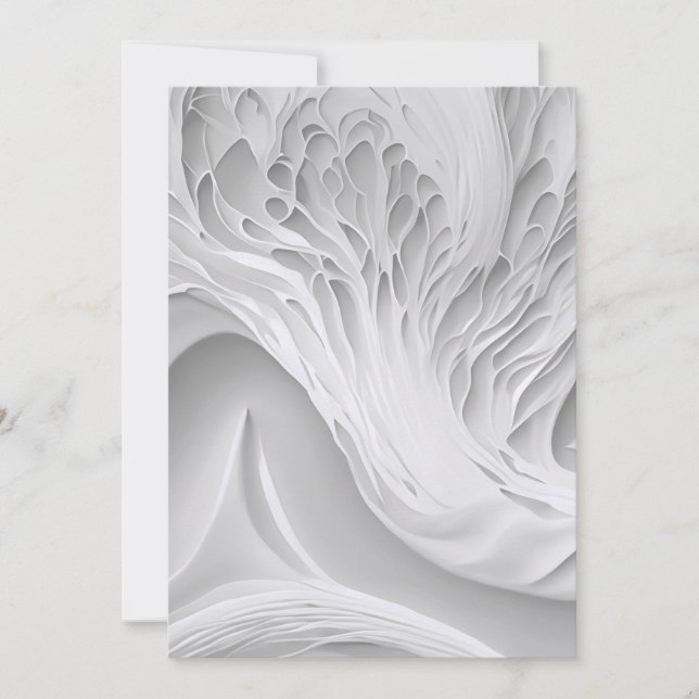 Cartes Pour Fêtes Annuelles Peigne blanche (Devant)