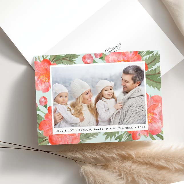 Cartes Pour Fêtes Annuelles Peine d'hiver | Photo de vacances repliée (Créateur téléchargé)