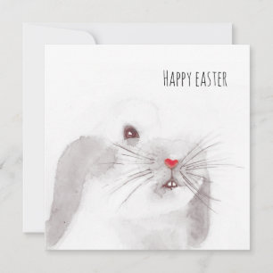 Cartes Pour Fêtes Annuelles Peint à la main jolie aquarelle lapin de pâques