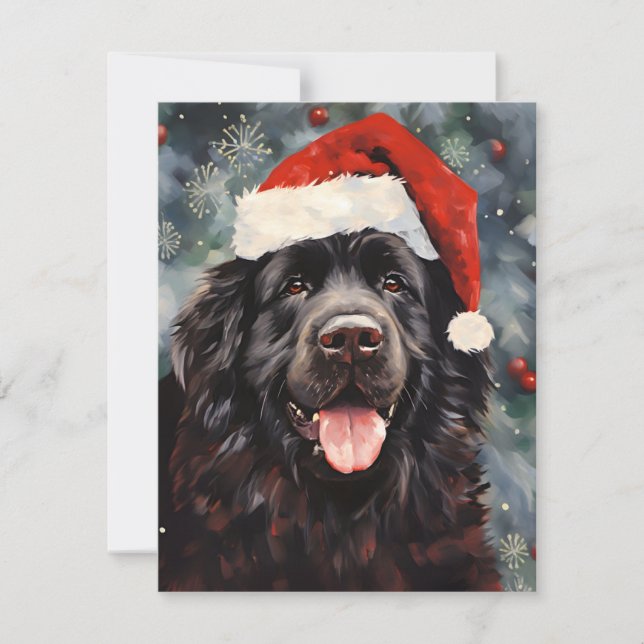 Cartes Pour Fêtes Annuelles Peinture à la brosse de Noël pour chien de Terre-N (Devant)