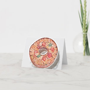 Cartes Pour Fêtes Annuelles peinture à l'aquarelle de Noël fruitcake