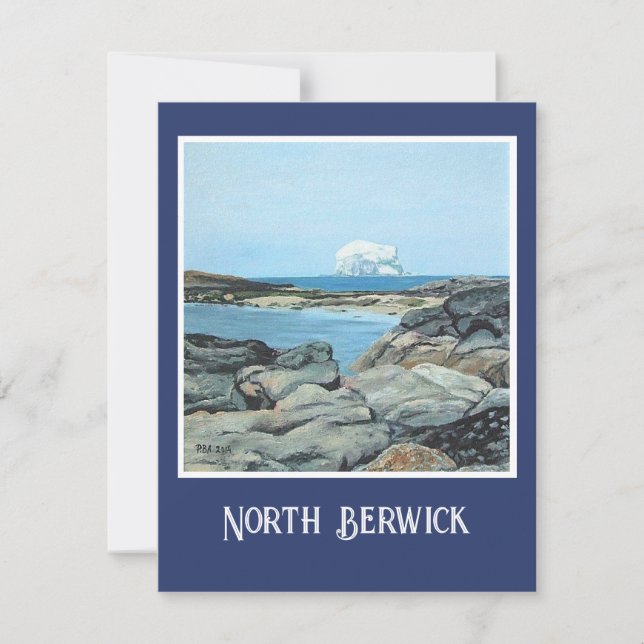 Cartes Pour Fêtes Annuelles Peinture à l'huile d'art fin Écosse North Berwick (Devant)