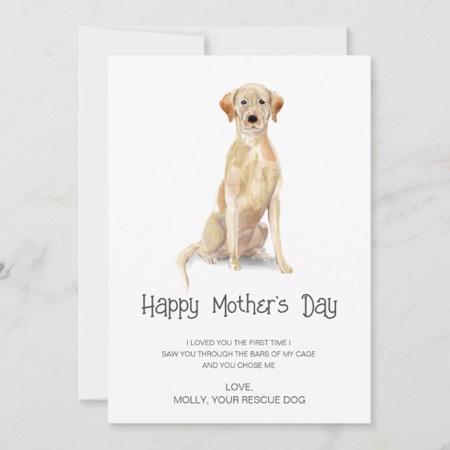Cartes Pour Fêtes Annuelles Peinture de chien fête des mères (Devant)