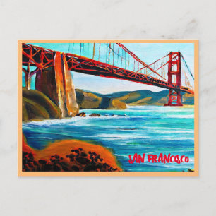 Cartes Pour Fêtes Annuelles Peinture de San Francisco Golden Gate Bridge