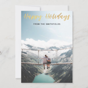 Cartes Pour Fêtes Annuelles Peinture d'or Joyeux Noël