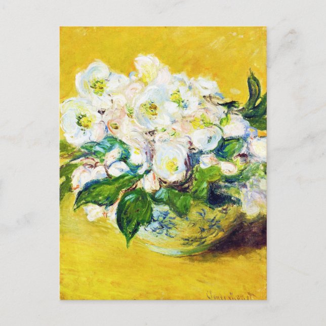 Cartes Pour Fêtes Annuelles Peinture florale de fleurs de Claude Monet de (Devant)