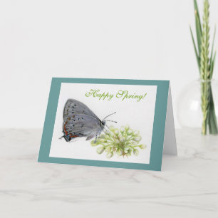 Cartes Pour Fêtes Annuelles Peinture heureuse d'aquarelle de papillon de