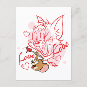 Cartes Pour Fêtes Annuelles Peinture Tom & Jerry de la Saint-Valentin