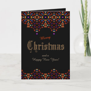 Cartes Pour Fêtes Annuelles Peintures en verre tendu Mosaics CC0149 Noël